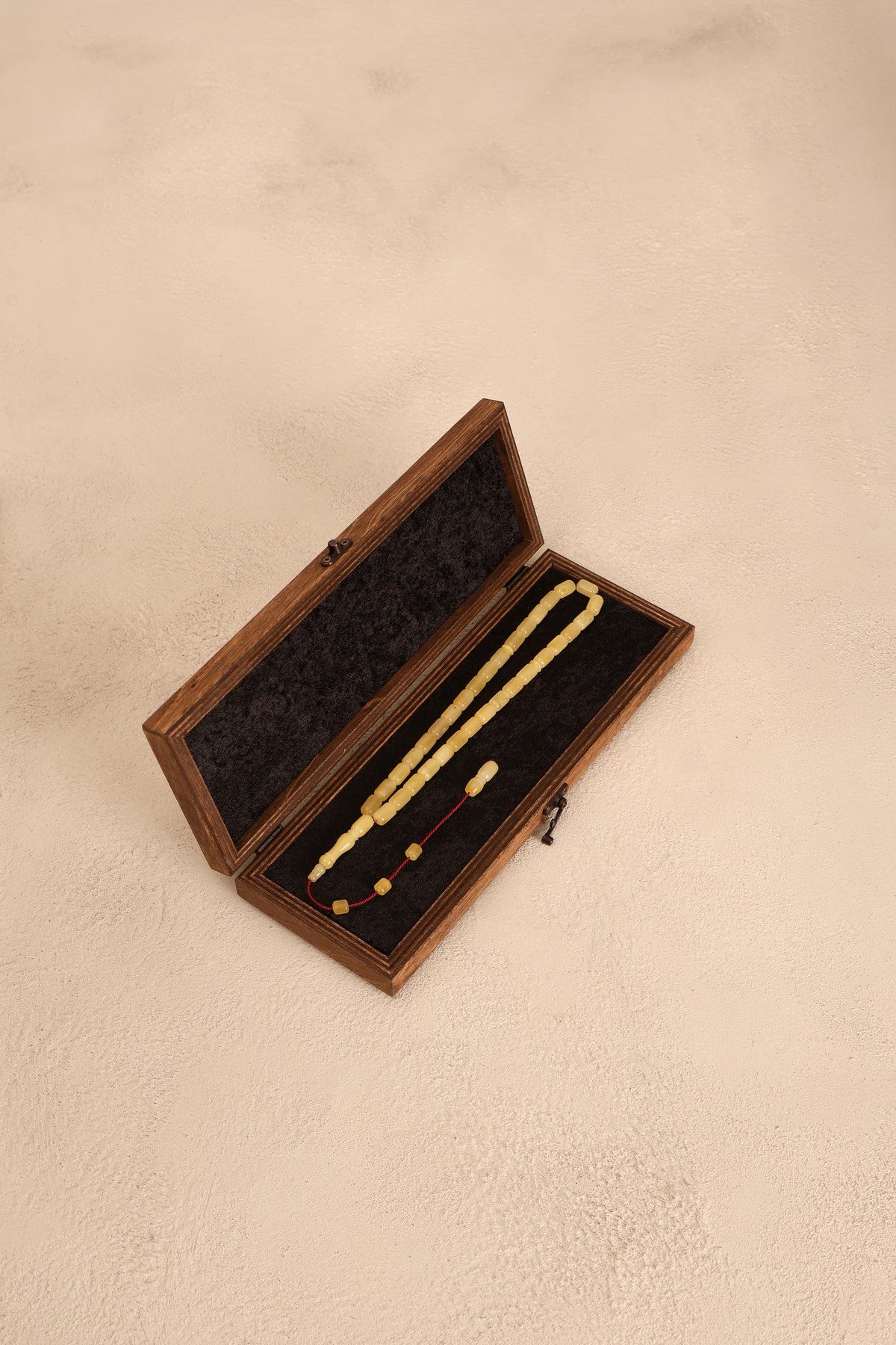 Kaya Damla Kehribar Kapsül Kesim 15 mm Tesbih – Özel Kutulu – 16 gr
