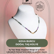Kova Burcu Doğal Taş Kolye