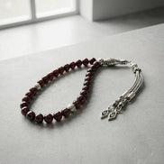 Bordo Granat (Lal) Doğal Taş Tesbih – 33’lük / 6 mm