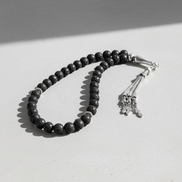 Siyah Lav Taşı Doğal Taş Tesbih – 33’lük / 8 mm