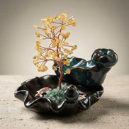 Sitrin Doğal Taş Ağaçlı Tütsülük – 10 × 13 cm | 286 gr