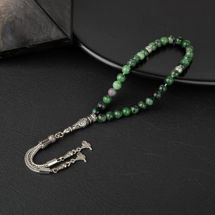 Anyolit (Ruby Zoisite) Doğal Taş Tesbih – 33’lük / 6 mm