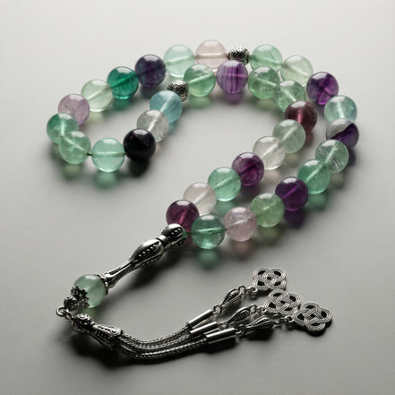 Florit Doğal Taş Tesbih – 10 mm Küre Kesim