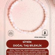 Sertifikalı Sitrin Doğal Taş Bileklik (SK:251)