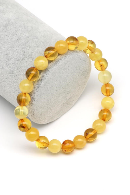 Damla Kehribar Bileklik – Ortalama 8 mm | 8,5 gr | 18 cm