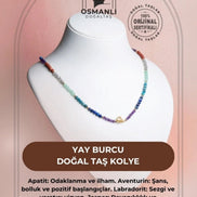 Yay Burcu Doğal Taş Kolye