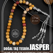 Jasper Doğal Taş Tesbih 33lük - 8mm