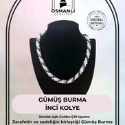 Hakiki Orijinal Gümüş Burma İnci Kolye