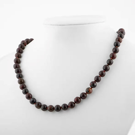 Dragon Jasper 6 mm Dizi Doğal Taş Kolye