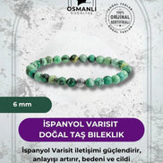 İspanyol Varisit 6mm Doğal Taş Bileklik