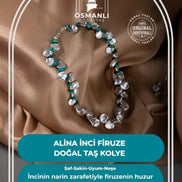 Alina, İnci Firuze Doğal Taş Kolye