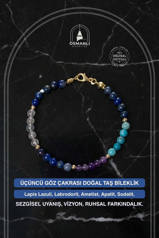 Üçüncü Göz Çakrası Doğal Taş Bileklik