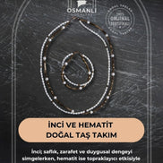 İnci ve Hematit Doğaltaş Takım