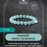 Amazonit 10mm Doğal Taş Bileklik