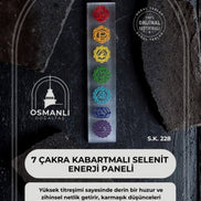 7 Çakra Kabartmalı Selenit Enerji Paneli (S.K. 228)