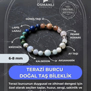 MuhammedMasumCo Terazi Burcu Doğal Taş Bileklik