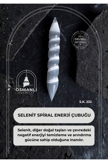 Selenit Spiral Enerji Çubuğu (S.K. 232)