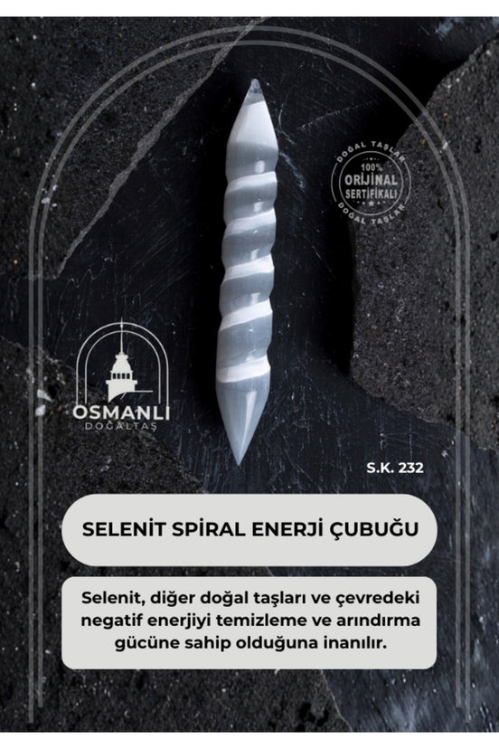 Selenit Spiral Enerji Çubuğu (S.K. 232)