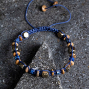Jasper, Lapis Lazuli, Hematit Doğal Taş Makrome Bileklik (SK:364)