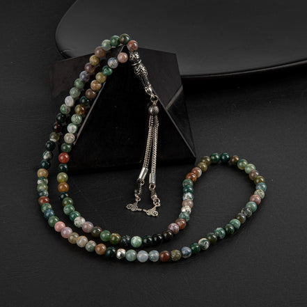 Hint Akiği Doğal Taş Tesbih – 99’luk / 6 mm