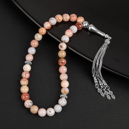 Opal Pembe Doğal Taş Tesbih – 33’lük / 8 mm