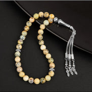 Opal Sarı Doğal Taş Tesbih 33lük - 8mm