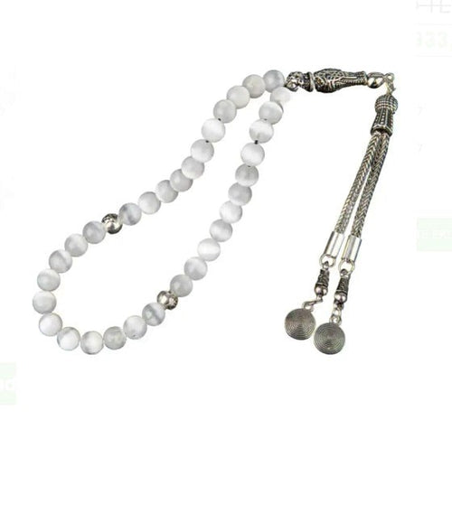 Selenit Doğal Taş Tesbih 33lük - 6mm