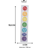 7 Çakra Kabartmalı Selenit Enerji Paneli (S.K. 228)