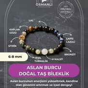 MuhammedMasumCo Aslan Burcu Doğal Taş Bileklik