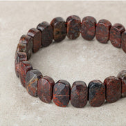 Dragon Jasper Doğal Taş Geniş Kesim Bileklik