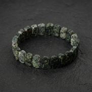 Yeşil Jasper Doğal Taş Geniş Kesim Bileklik (Rolex Stil)