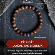 Pitersit Doğal Taş Bileklik-8 mm (SK:200)