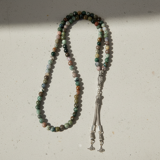Hint Akiği Doğal Taş Tesbih – 99’luk / 6 mm