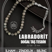 Labradorit Doğal Taş Tesbih 33lük - 8mm