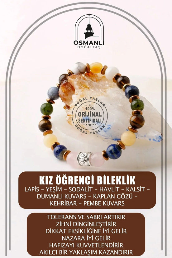 Kız Öğrenci Doğal Taş Bileklik