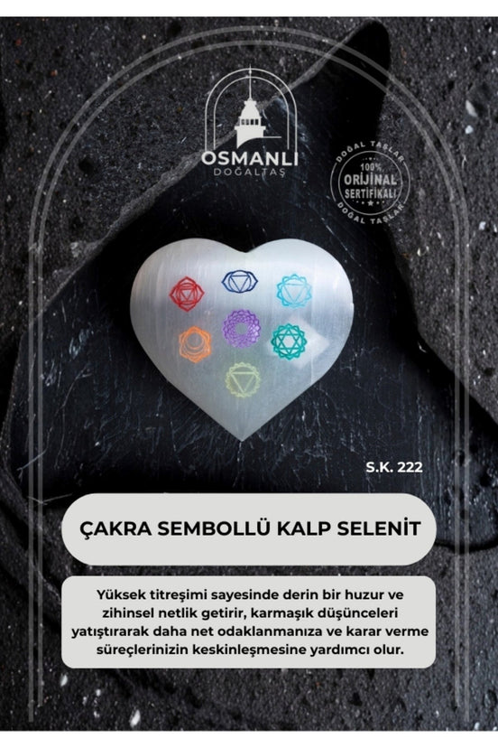 Çakra Sembollü Kalp Selenit (S.K. 222)