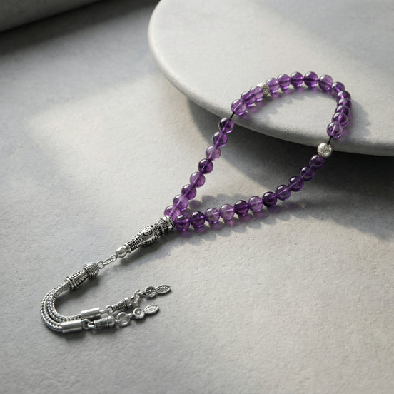 Ametist Doğal Taş Tesbih – 33’lük / 6 mm