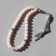 Pembe Kuvars (Gül Kuvars) Doğal Taş Tesbih – 33’lük / 8 mm