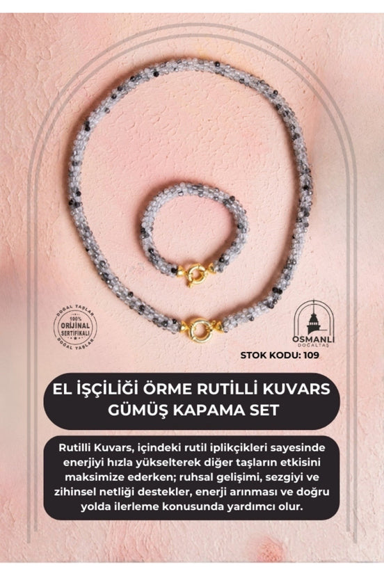 El İşçiliği Örme Rutilli Kuvars Kapama Set (SK:109)