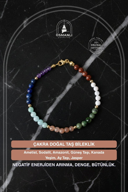 Çakra Doğal Taş Bileklik 4mm