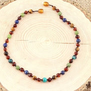 Doğal Taş Bebek Kolye – Yeşim, Lapis, Kehribar, Kaplan Gözü & Krizokol