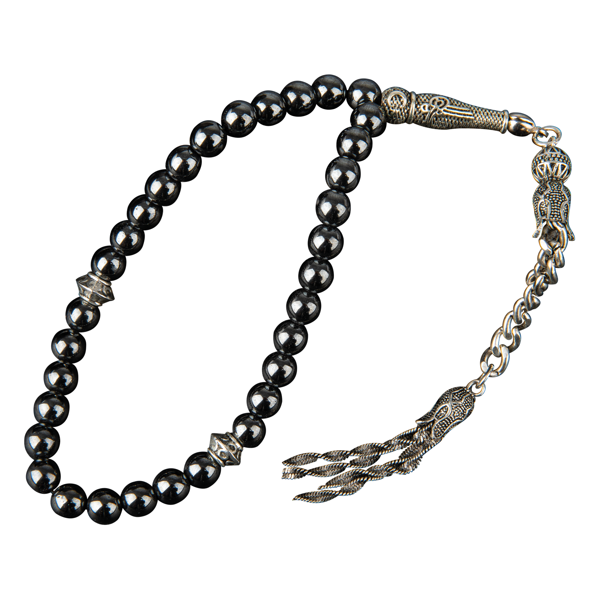 Hematit Doğal Taş Tesbih 33lük - 6mm