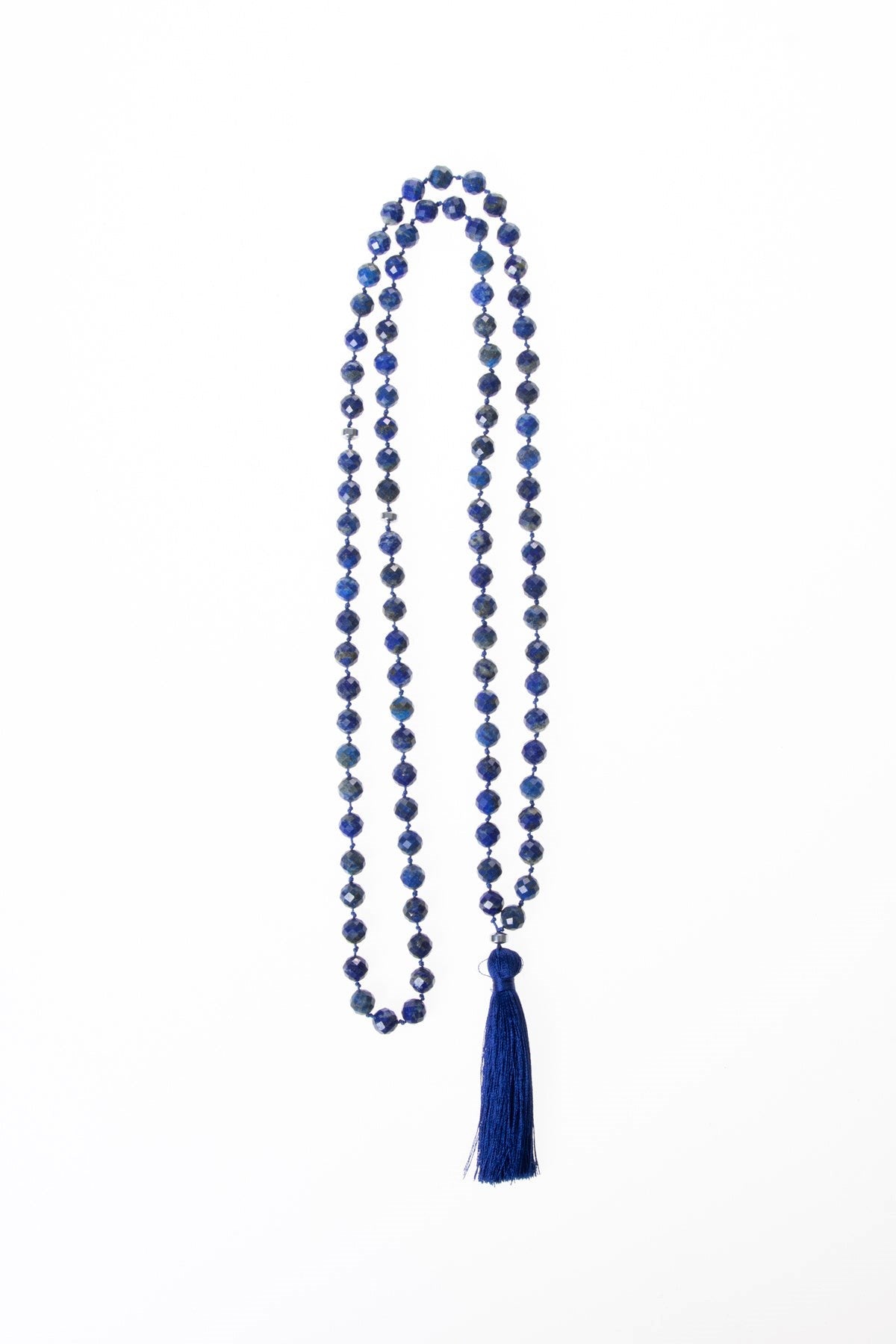 Lapis Lazuli Elmas Kesim Fasetli Doğal Taş Tesbih Kolye 99luk - 8mm (SK:287)