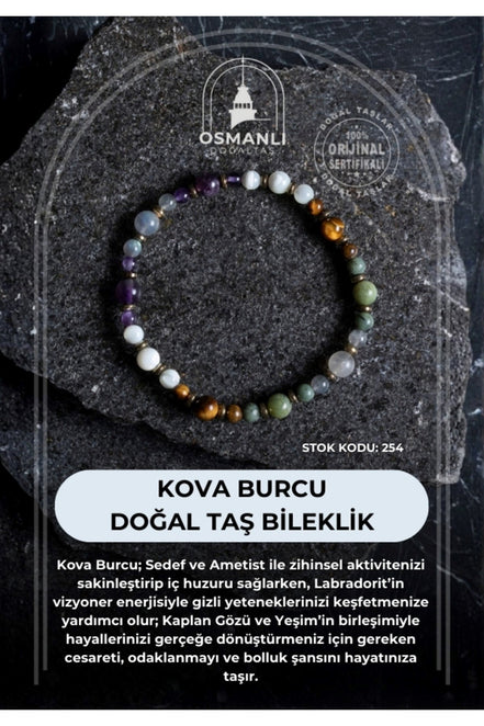 Kova Burcu Doğal Taş Bileklik (SK:254)