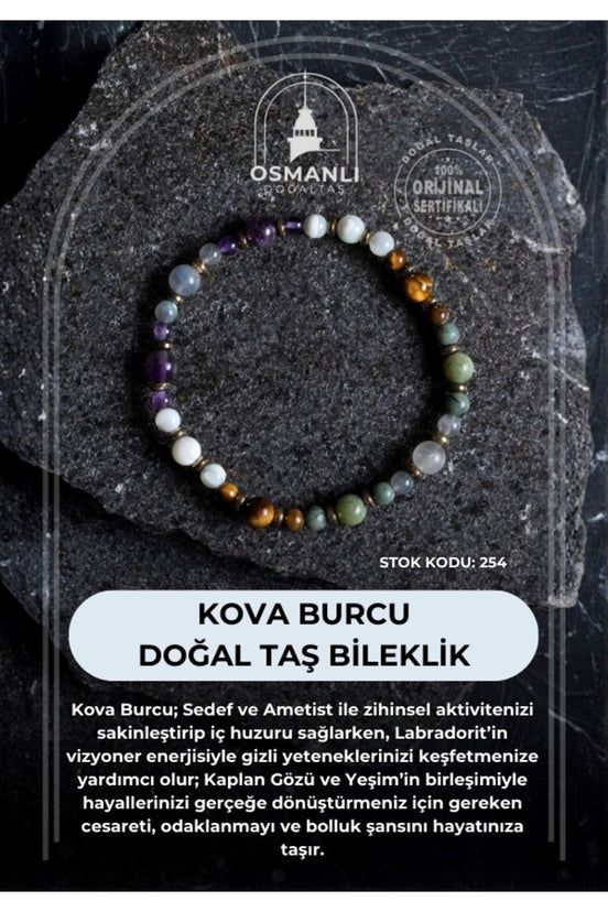 Kova Burcu Doğal Taş Bileklik (SK:254)