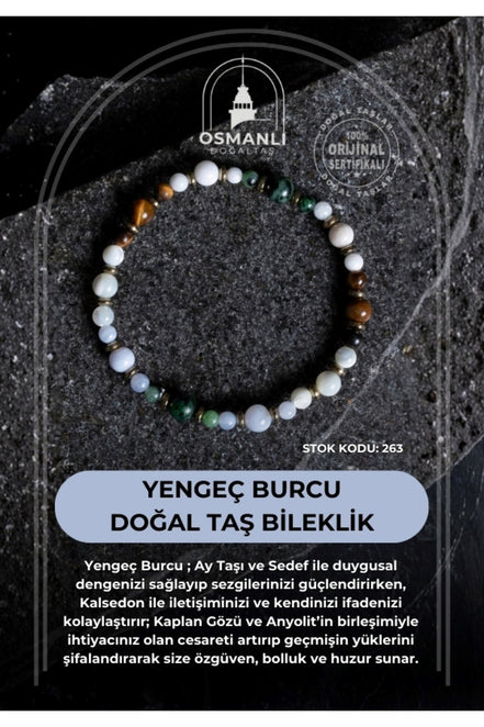 Yengeç Burcu Doğal Taş Bileklik (SK:263)