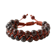 Dragon Jasper 8mm Çift Sıra Makrome Doğal Taş Bileklik