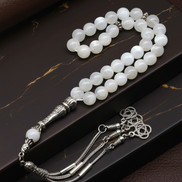 Ay Taşı Doğal Taş Tesbih – 8 mm Küre Kesim