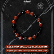 Kök Çakra Doğal Taş Bileklik / 8MM