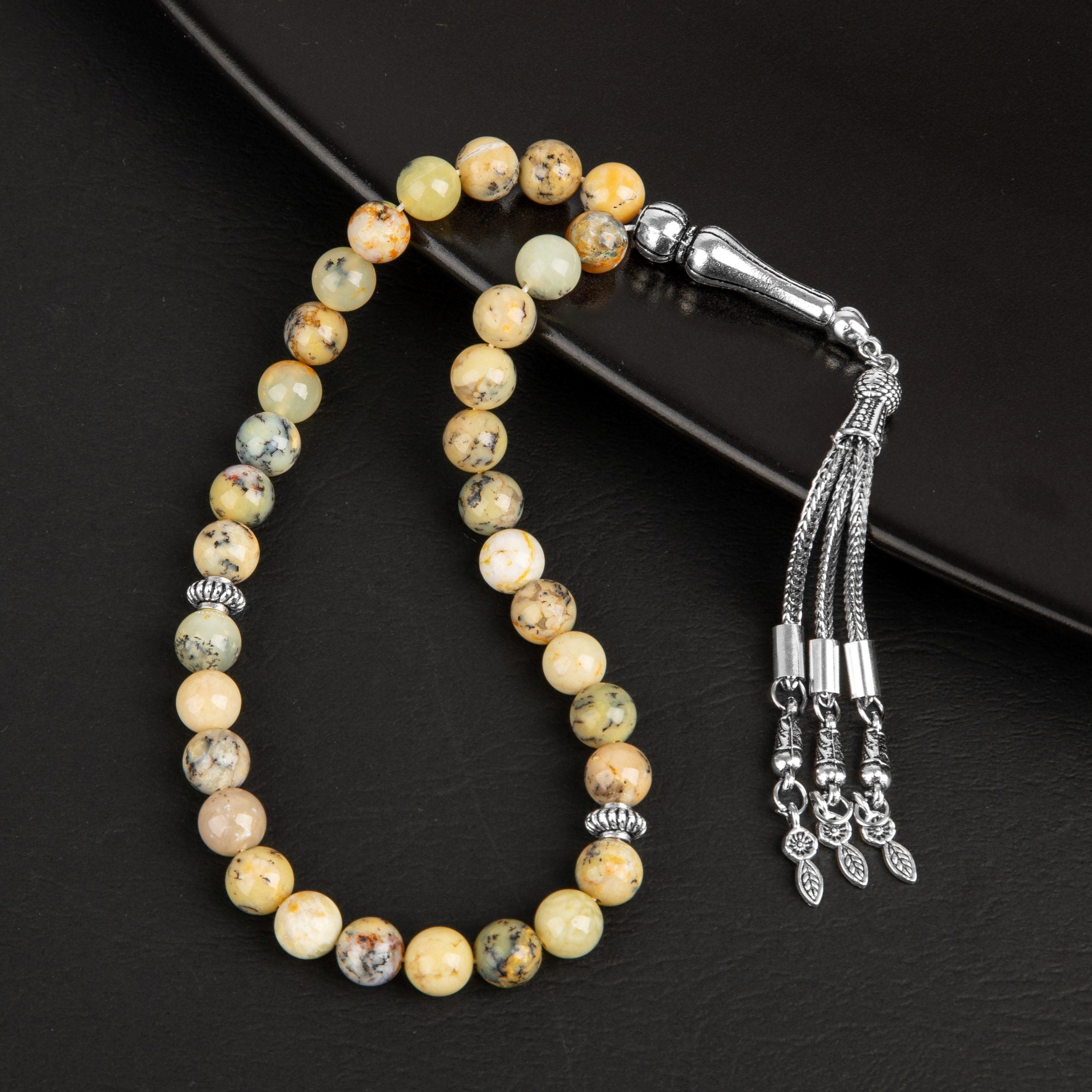 Opal Sarı Doğal Taş Tesbih – 33’lük / 8 mm